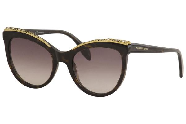  Alexander McQueen Women's AM0181S AM/0181/S Fashion Cat Eye Sunglasses 