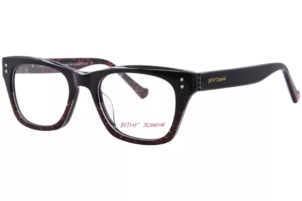  Betsey Johnson Breadwinner Eyeglasses Full Rim Square Shape 