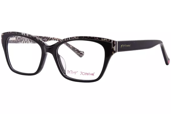  Betsey Johnson Top-Secret Eyeglasses Women's Full Rim Rectangle Shape 