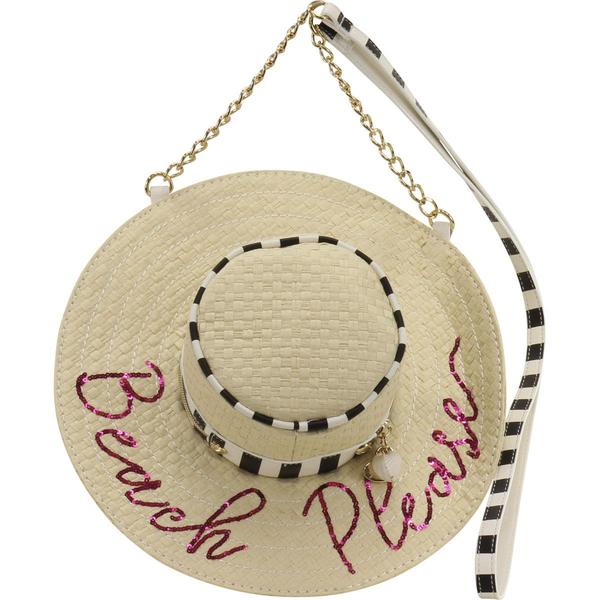  Betsey Johnson Women's Kitsch Beach Please Hat Crossbody Handbag 