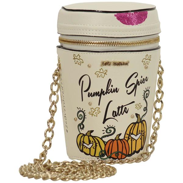  Betsey Johnson Women's Kitsch Pumpkin Spice Crossbody Handbag 