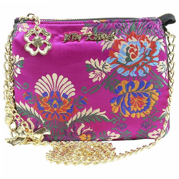  Betsey Johnson Women's Satin Chinoiserie Crossbody Handbag 