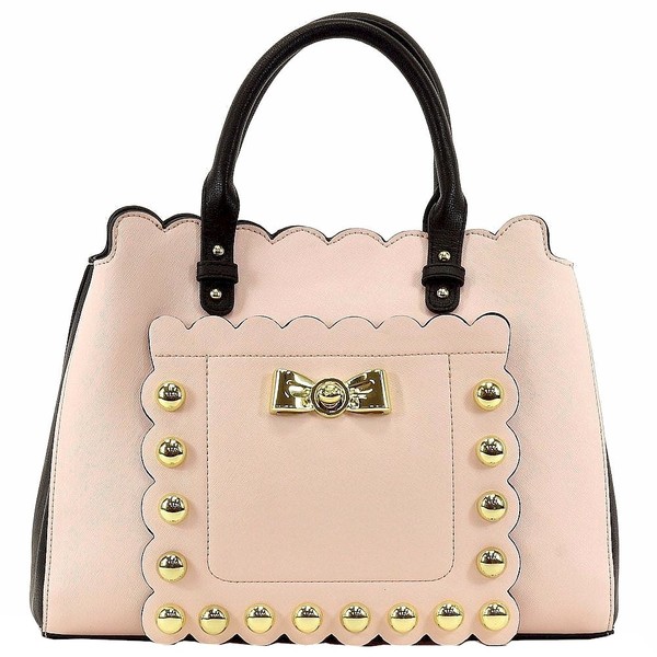  Betsey Johnson Women's Studded Affair Satchel Handbag 