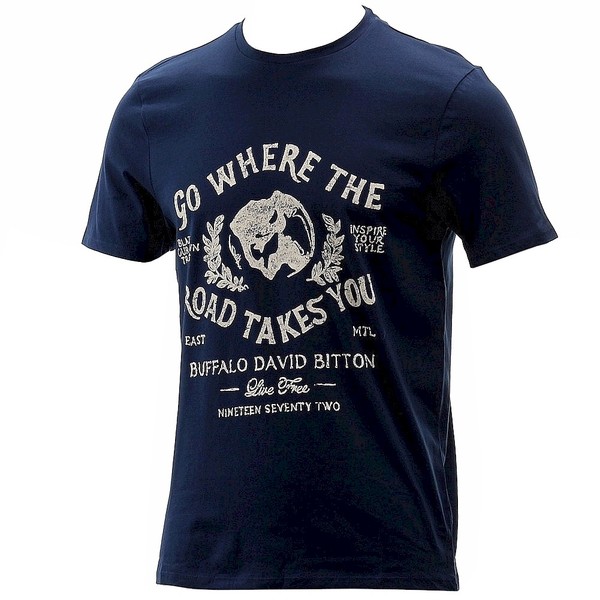  Buffalo By David Bitton Men's Nitu Graphic Cotton Short Sleeve T-Shirt 