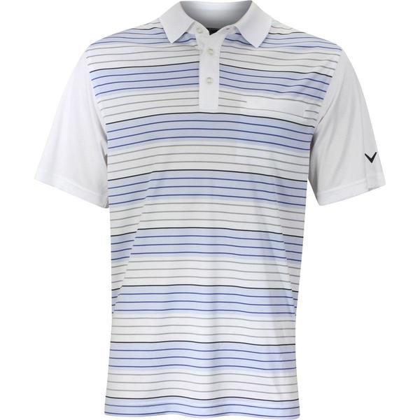  Callaway Men's Road Map Striped Golf Polo Short Sleeve Shirt 