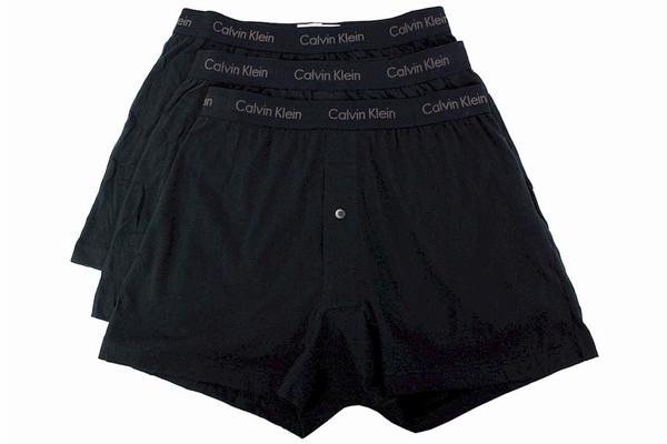  Calvin Klein Men's 3-Pc Classic Fit Cotton Knit Boxers Underwear 