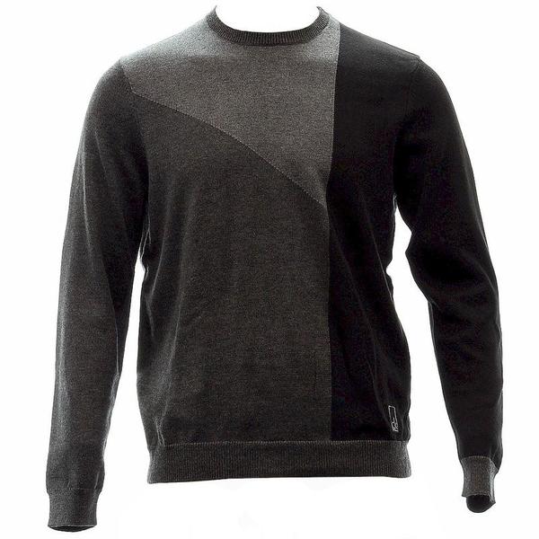  Calvin Klein Men's 40MS701 Color Block Crewneck Sweater Shirt 