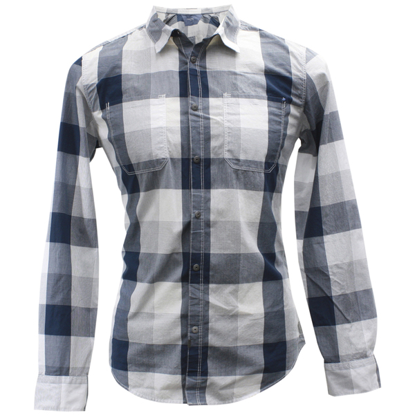  Calvin Klein Men's Buffalo Check Cotton Long Sleeve Button Up Shirt 