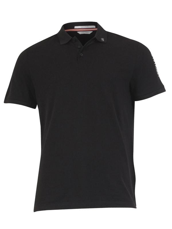  Calvin Klein Men's Embroidered Athleisure Cotton Polo Shirt 