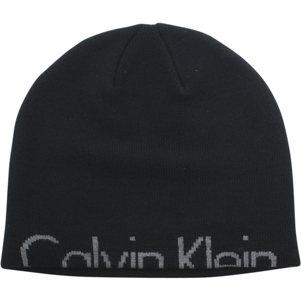  Calvin Klein Men's Hidden Rolled Logo Beanie Cap Winter Hat (One Size Fits Most) 