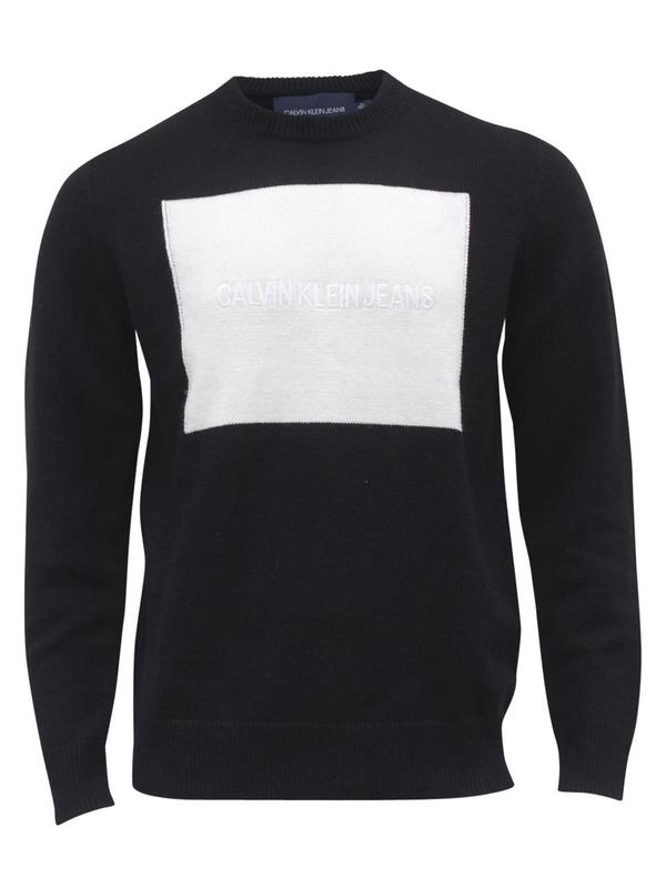  Calvin Klein Men's Logo Block Crew Neck Sweater Shirt 