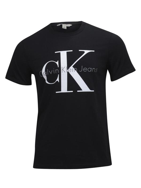  Calvin Klein Men's Monogram Logo Short Sleeve Crew Neck Cotton T-Shirt 