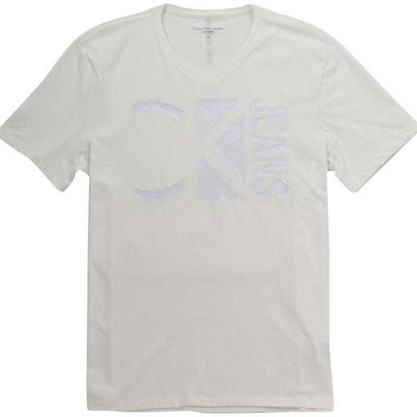  Calvin Klein Men's Short Sleeve Tonal Logo V-Neck T-Shirt 