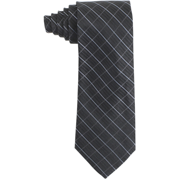  Calvin Klein Men's Silk Etched Windowpane Pattern Tie 