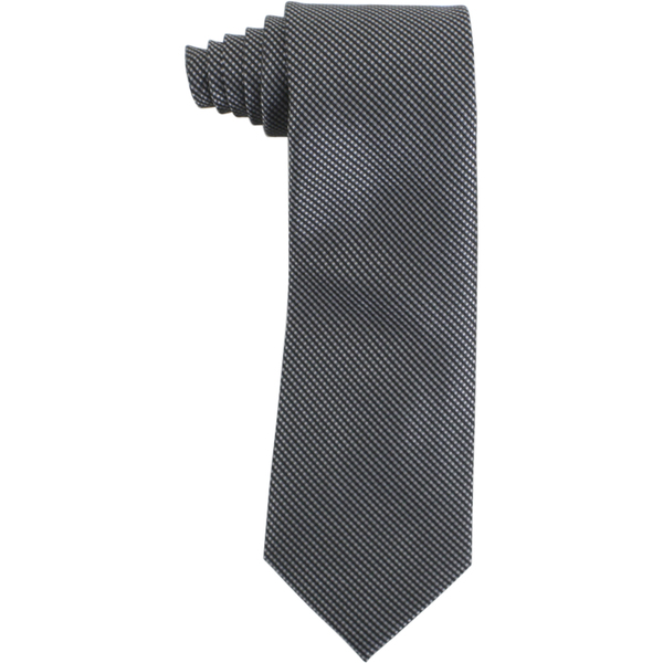  Calvin Klein Men's Silk Steel Micro Check Tie 