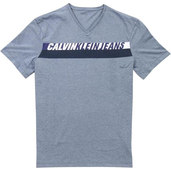  Calvin Klein Men's Speed Logo Cotton V-Neck Short Sleeve T-Shirt 