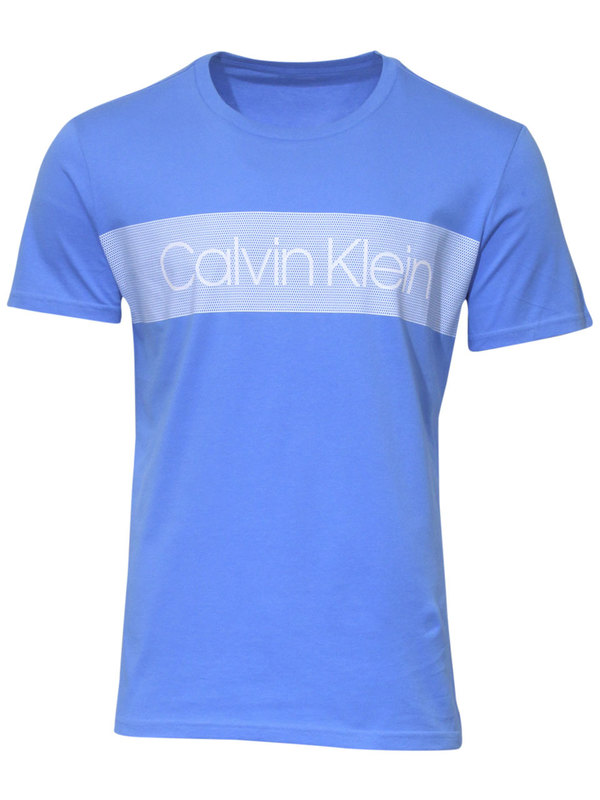  Calvin Klein Men's T-Shirt Crew Neck Printed Mesh Logo 