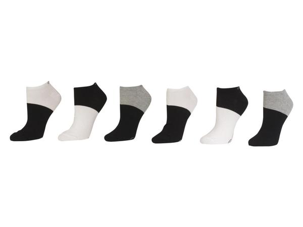  Calvin Klein Women's 6-Pairs Logo Sole Ankle Socks 