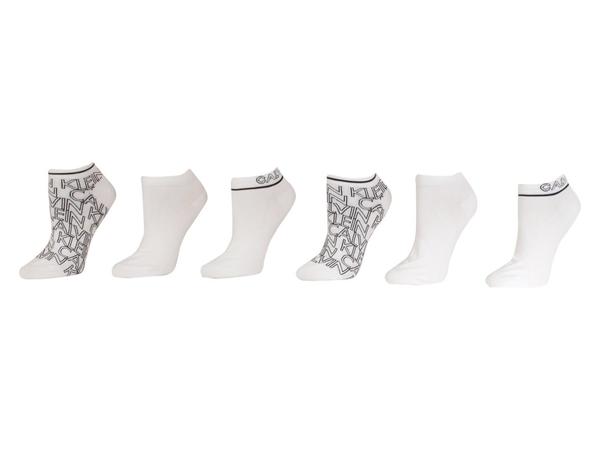  Calvin Klein Women's 6-Pairs Underwear Logo Print Ankle Socks 