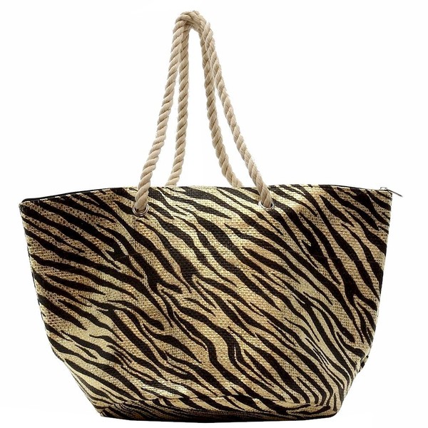  Cappelli Straworld Women's Toyo Animal Print Carryall Handbag 