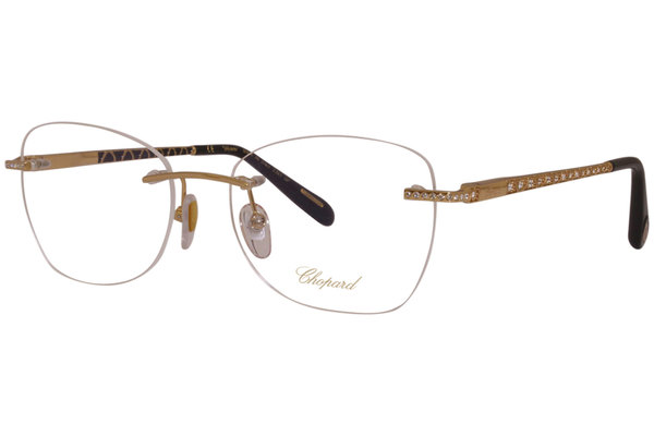  Chopard VCHD78S Eyeglasses Women's Rimless Oval Optical Frame 