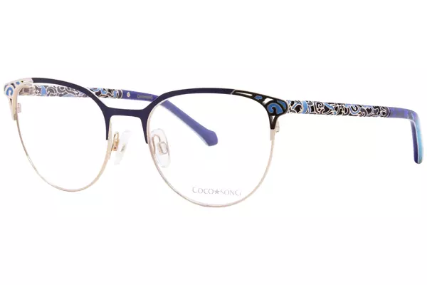  Coco Song Palm-Island CV317 Eyeglasses Women's Full Rim Round Shape 