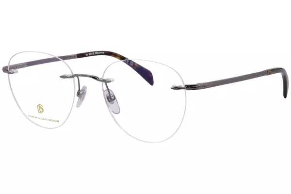  David Beckham DB 1166 Eyeglasses Men's Rimless Oval Shape 