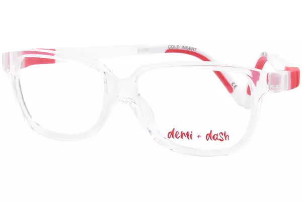  Demi + Dash Echo Eyeglasses Youth Kids Full Rim Rectangle Shape 