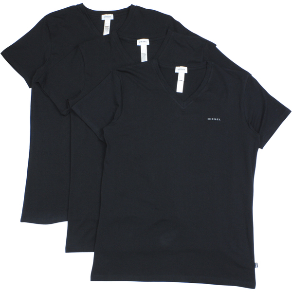  Diesel Men's The Essential Michael 3-Pack V-Neck Short Sleeve T-Shirt 