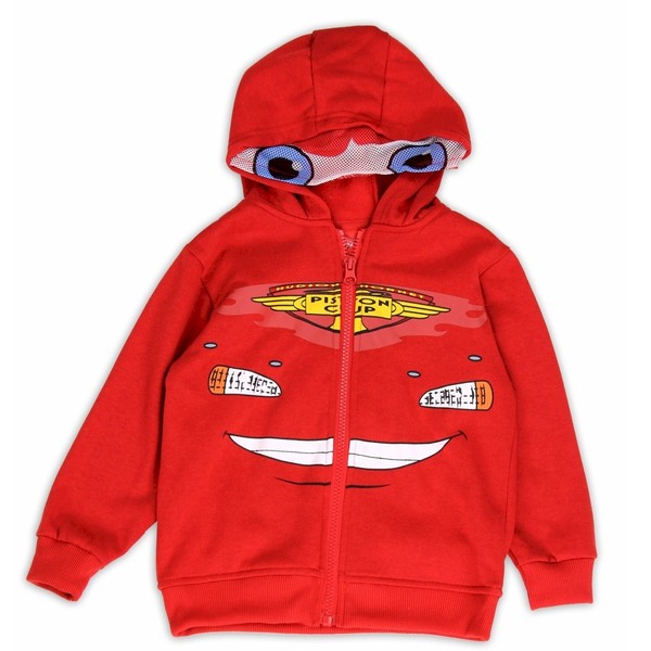  Disney Pixar Cars Toddler Boy's Lightening McQueen Full Zip Hoodie 