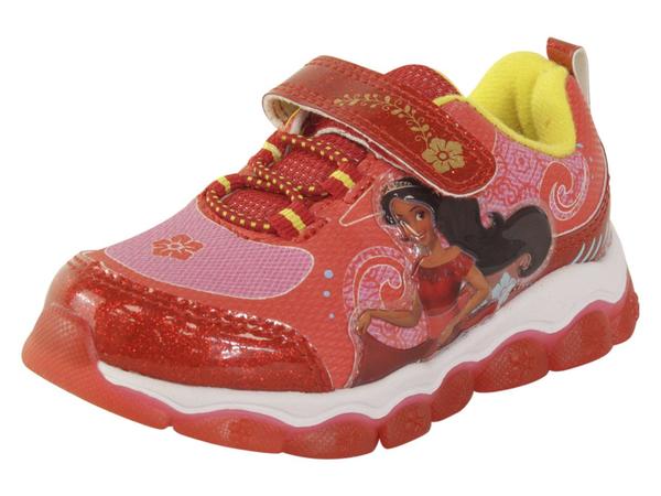  Disney Toddler/Little Girl's Elena Of Avalor Light Up Glitter Sneakers Shoes 