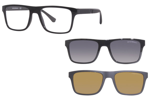  Emporio Armani Men's EA4115 EA/4115 w/ two Clip-ons Sunglasses 