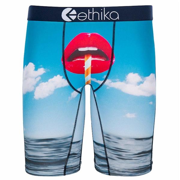  Ethika Men's The Staple Fit Drink It In Long Boxer Briefs Underwear 