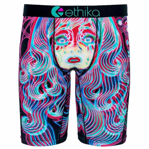  Ethika Men's The Staple Fit Electric Dream Long Boxer Briefs Underwear 