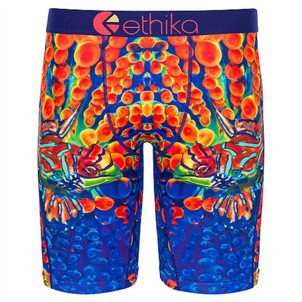  Ethika Men's The Staple Fit Glowfish Long Boxer Briefs Underwear 