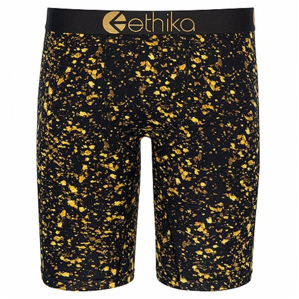  Ethika Men's The Staple Fit Gold Flakes Long Boxer Briefs Underwear 