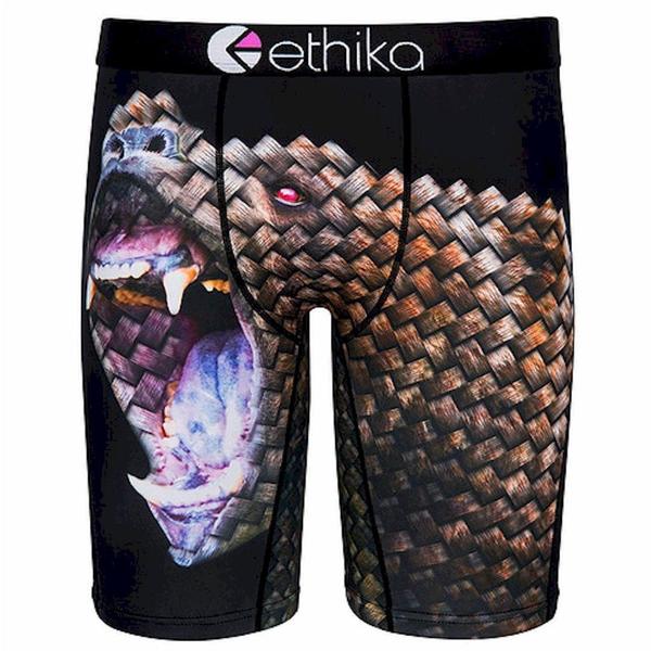  Ethika Men's The Staple Fit Grizzly Carbon Long Boxer Briefs Underwear 