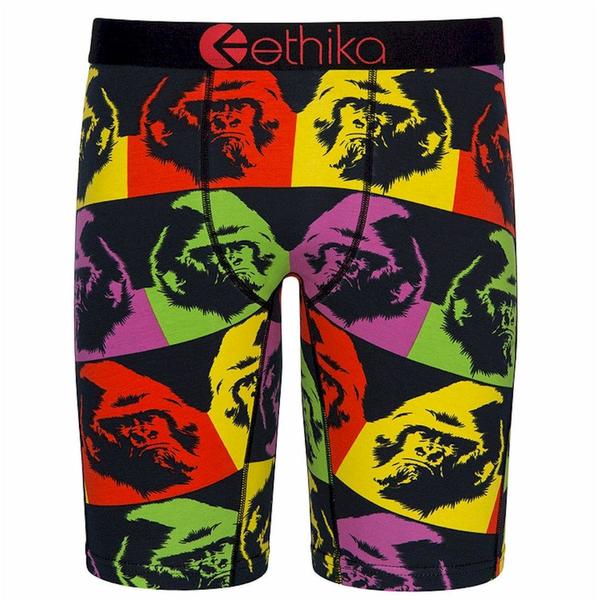  Ethika Men's The Staple Fit Primal Long Boxer Briefs Underwear 