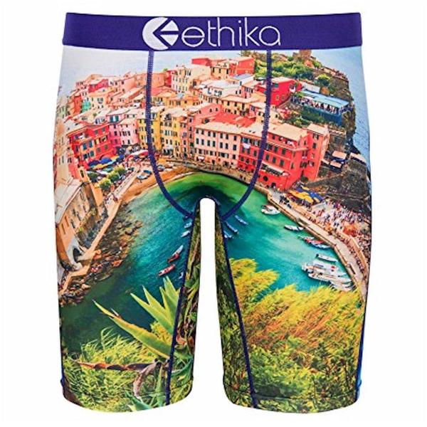  Ethika Men's The Staple Fit Vernazza Long Boxer Briefs Underwear 