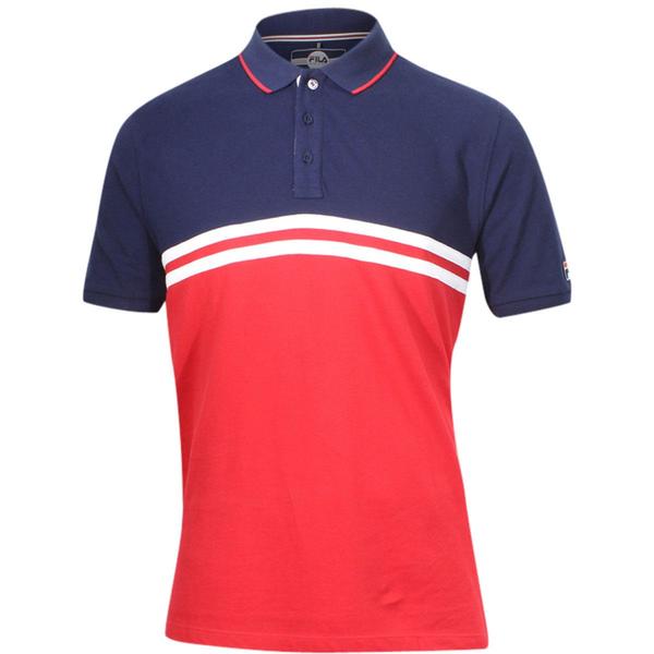  Fila Men's Dominico Short Sleeve Cotton Polo Shirt 