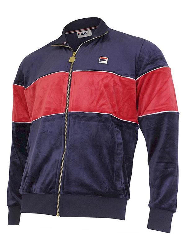  Fila Men's Rocco Zip Front Velour Track Jacket 