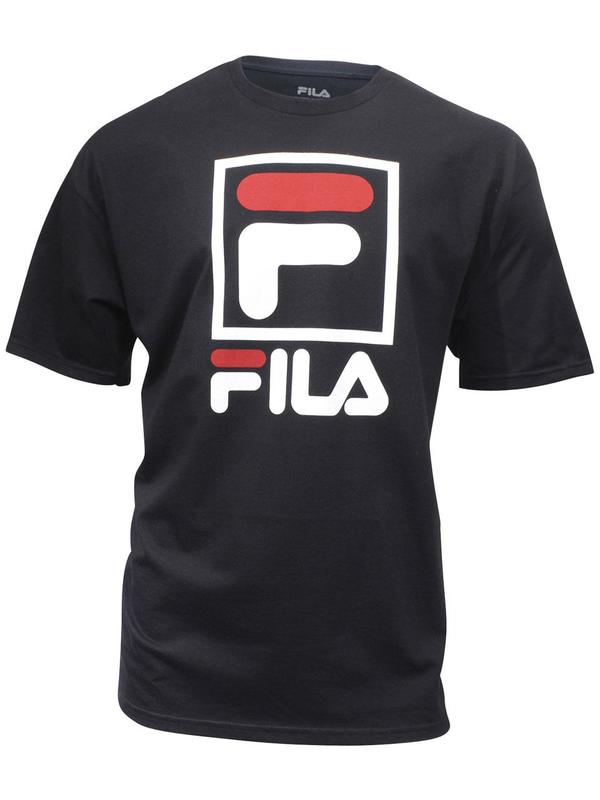  Fila Men's Stacked Crew Neck Short Sleeve Cotton T-Shirt 