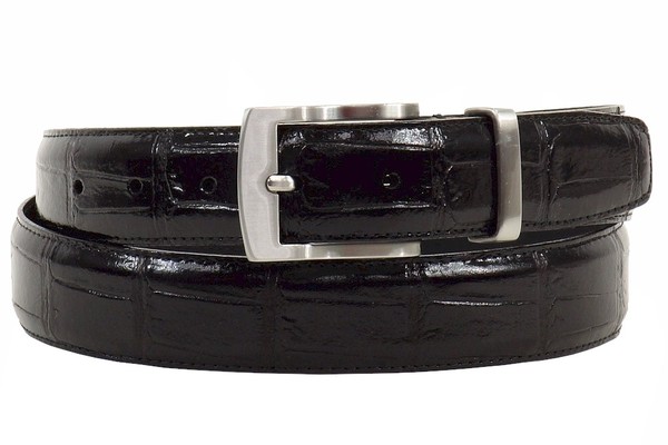  Florsheim Men's Crocodile Genuine Italian Leather Belt 