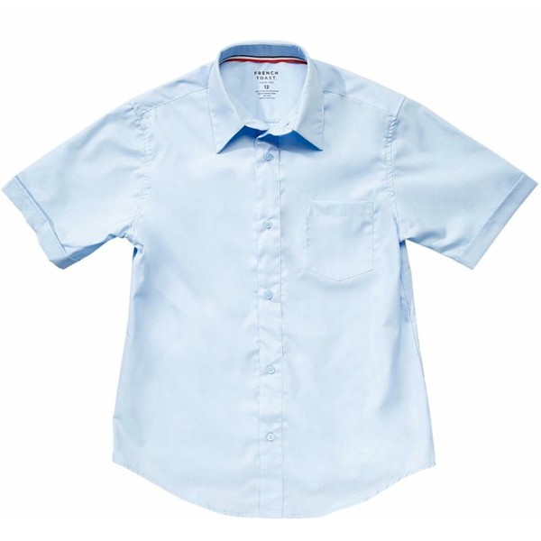  French Toast Boy's Short Sleeve Poplin Uniform Button Up Shirt 