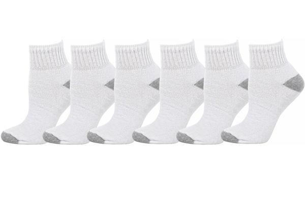  Fruit Of The Loom Women's 6-Pack Cushioned Ankle Socks 