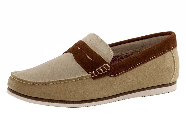  GBX Men's Ransomm Contrast Suede Penny Loafers Shoes 