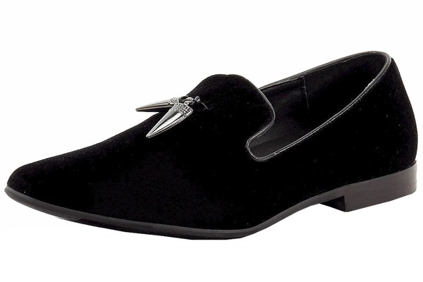  Giorgio Brutini Men's Cowell Velvet Shark Tooth Loafers Shoes 