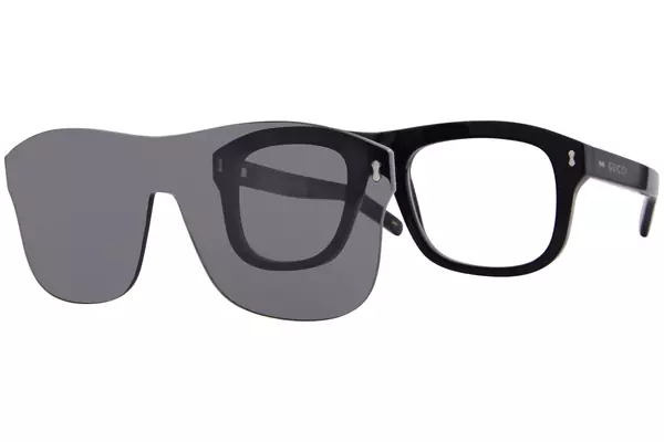  Gucci GG1712S Sunglasses Men's Square Shape w/Clip On 