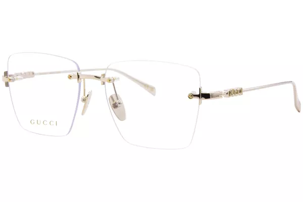  Gucci GG1938O Eyeglasses Rimless Square Shape 
