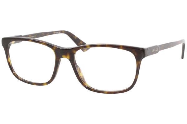  Gucci Men's Eyeglasses Gucci-Logo GG0490O GG/0490/O Full Rim Optical Frame 